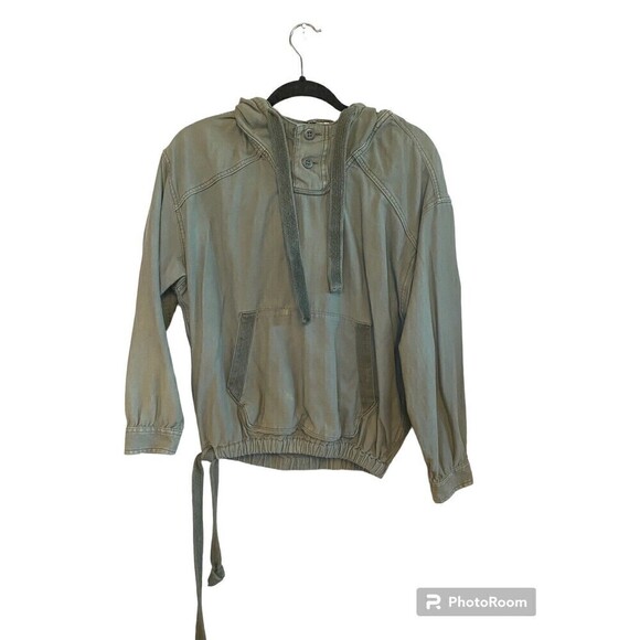 America Eagle Army Green Sweatshirt Jacket Sz.S - Picture 1 of 8